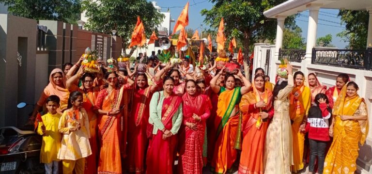 विहिप एवं श्री राम मंदिर प्राण प्रतिष्ठा महोत्सव समिति द्वारा खुडाला फालना मे धूमधाम से निकाली कलक्ष यात्रा